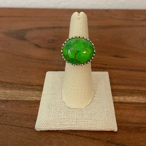 Barse Jewelry - Lime Green Turquoise Ring - Size 7